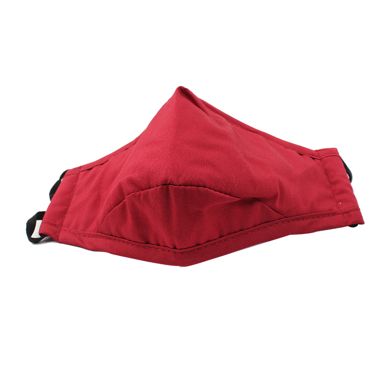 藍星棗紅耳戴式成人棉布口罩圖片2