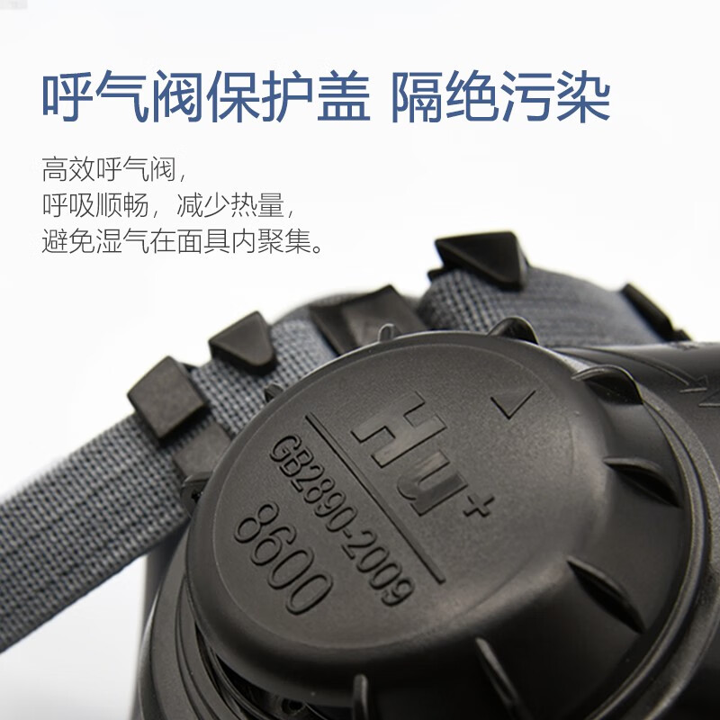 呼享8600雙濾盒硅膠半面罩防毒面具圖片3 呼享8600雙濾盒硅膠半面罩防毒面具圖片3