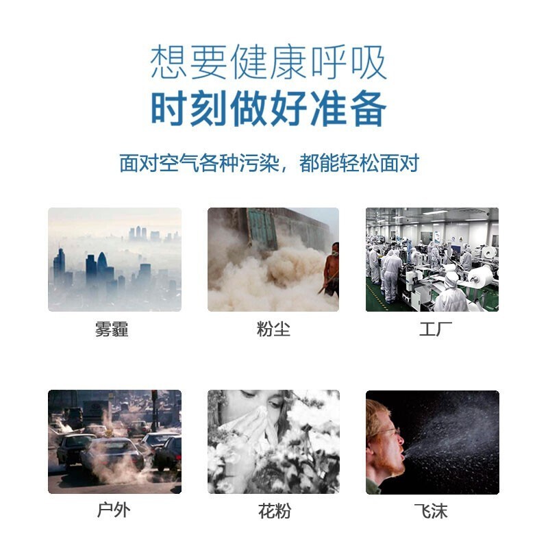 呼享HU980V KN95頭戴式杯型帶閥防塵口罩圖片1