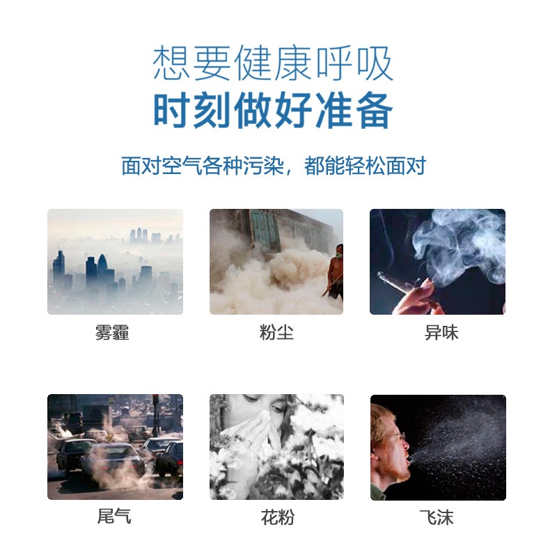 呼享HU980A KP95防酸性異味活性炭杯型防塵口罩圖片1