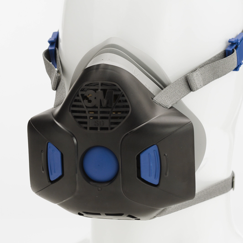 3M HF-801SD硅膠半面罩帶揚聲器振動膜防毒面具Secure Click小號面罩圖片2