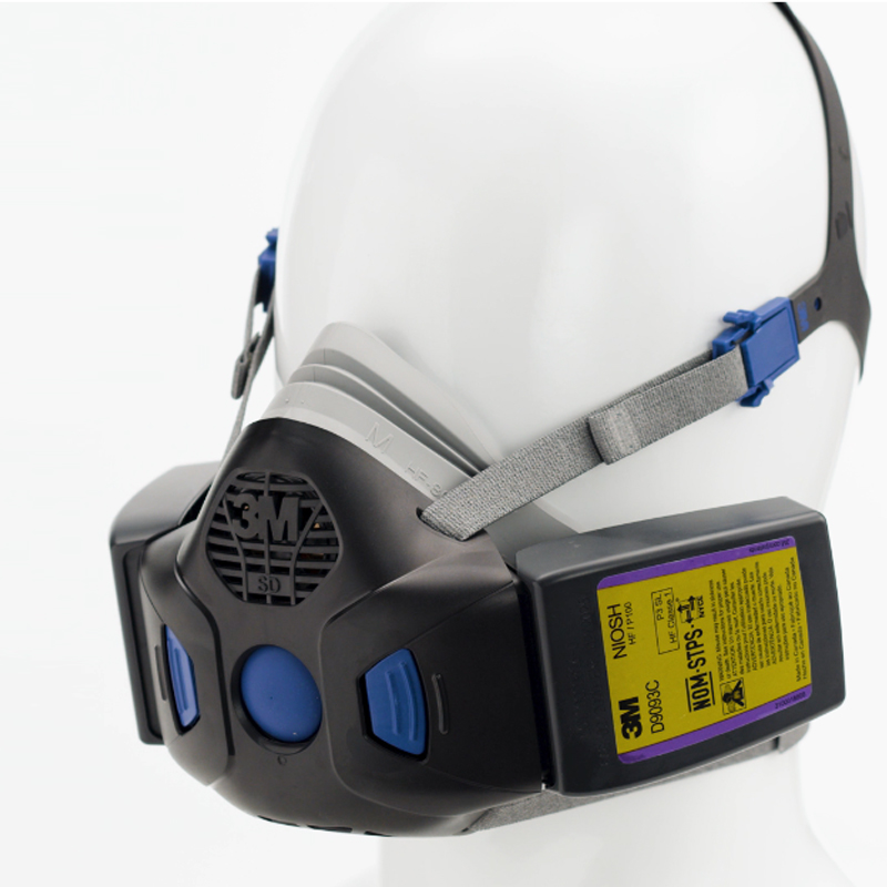 3M HF-801SD硅膠半面罩帶揚聲器振動膜防毒面具Secure Click小號面罩圖片3