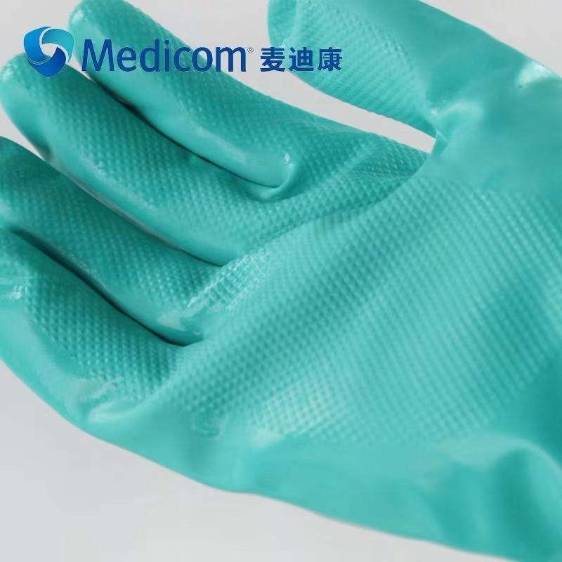 麥迪康1159B防水防滑耐磨丁腈防化手套7圖片3