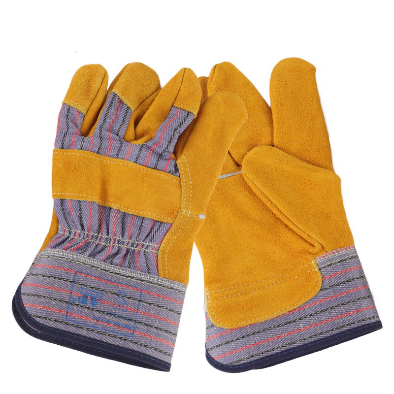 友盟AP-1516耐磨防刺穿牛二層皮勞保手套圖片1