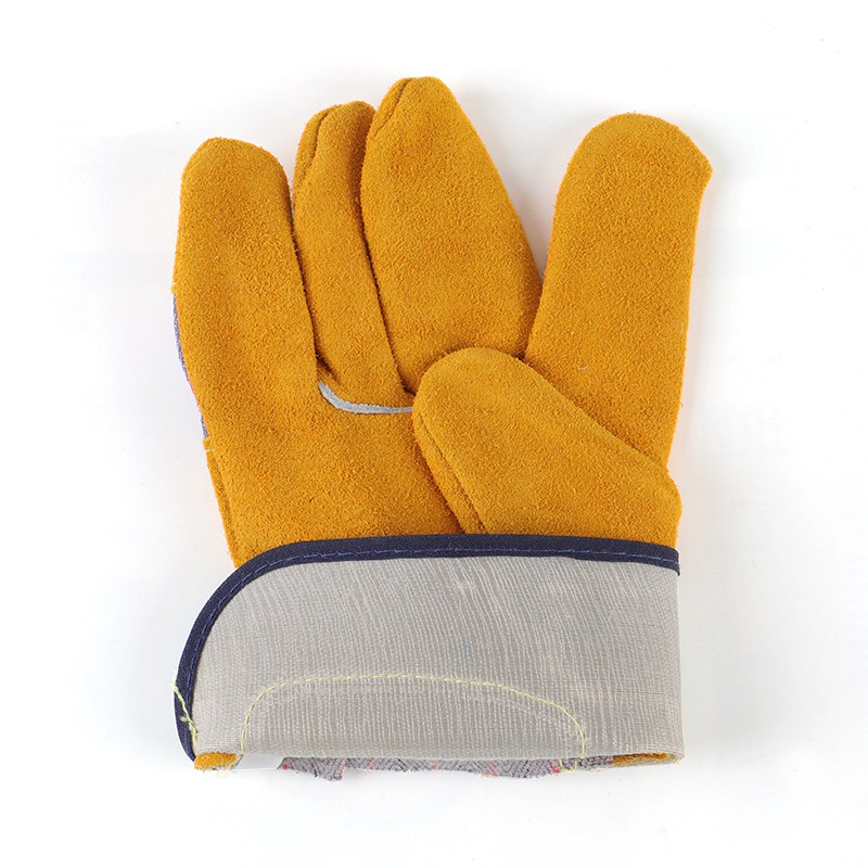 友盟AP-1516耐磨防刺穿牛二層皮勞保手套圖片4