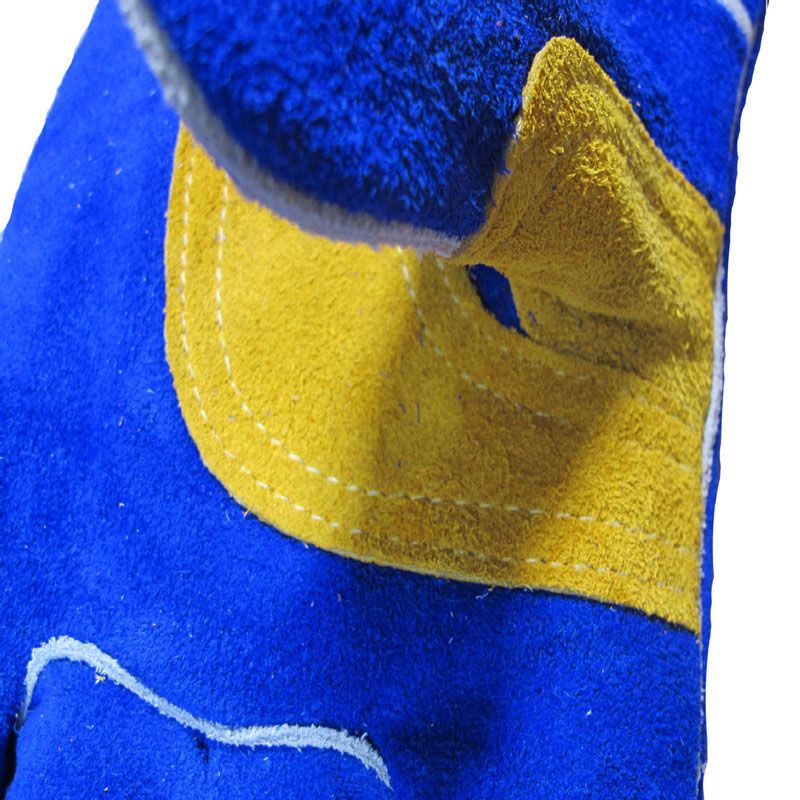 友盟AP-1201彩藍色隔熱防火牛二層皮電焊手套圖片2