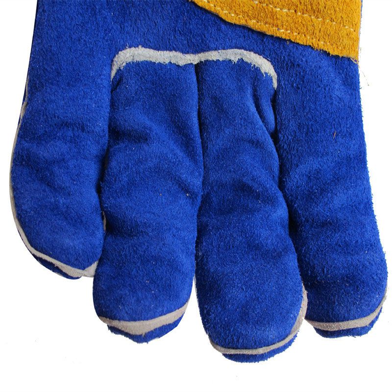 友盟AP-1201彩藍色隔熱防火牛二層皮電焊手套圖片3