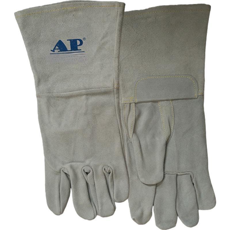 友盟AP-1205耐磨隔熱牛二層皮電焊手套圖片2