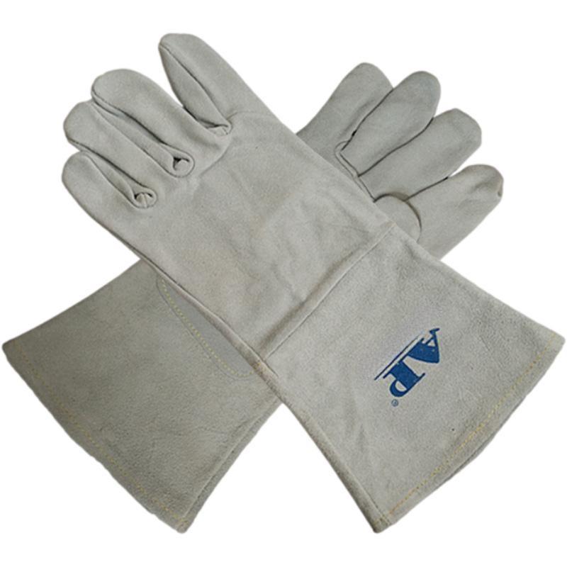 友盟AP-1205耐磨隔熱牛二層皮電焊手套圖片1