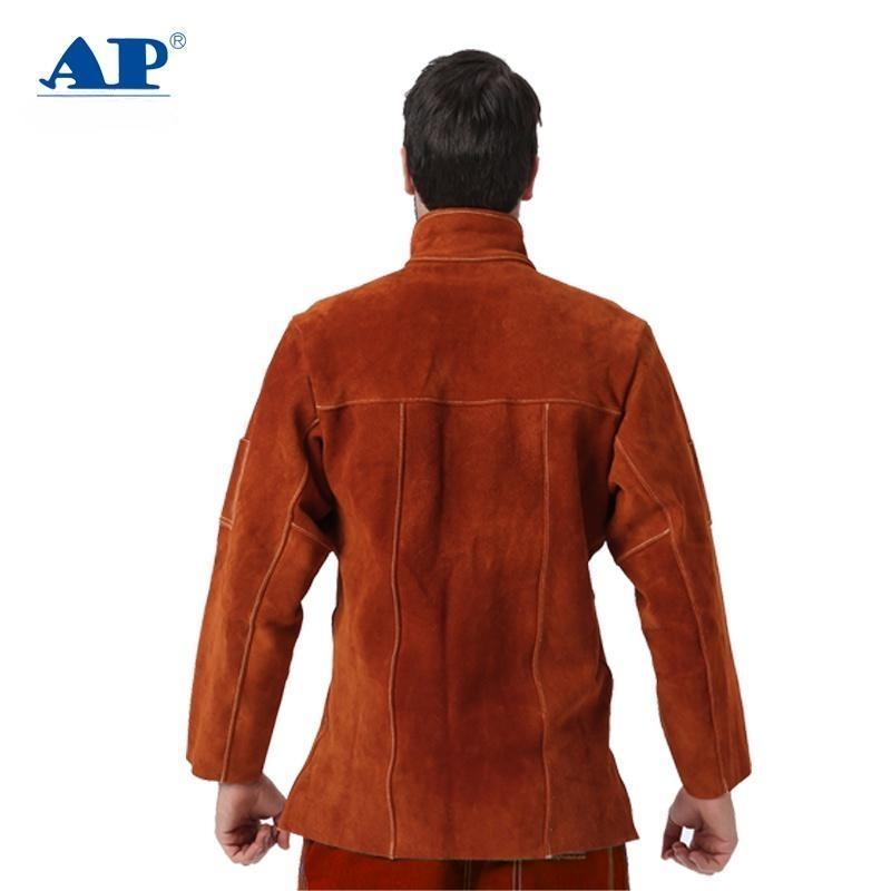 友盟AP-7130咖啡色全皮焊工服上衣圖片1