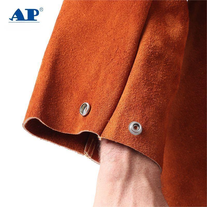 友盟AP-7130咖啡色全皮焊工服上衣圖片3