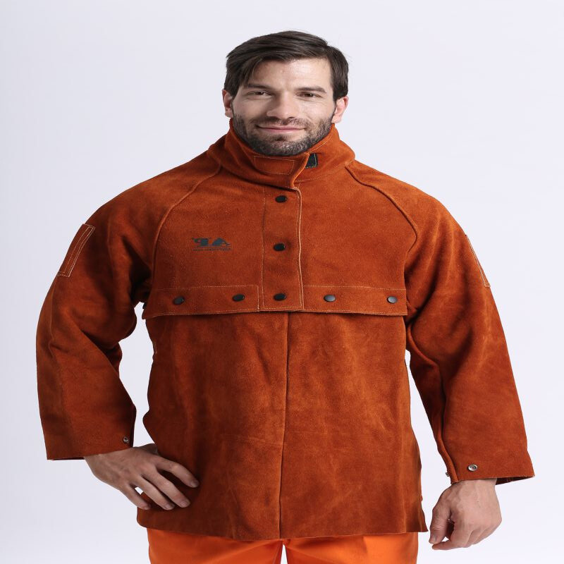 友盟AP-7188/7189金黃色開背式焊服及圍身圖片1