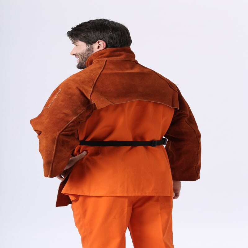 友盟AP-7188/7189金黃色開背式焊服及圍身圖片4