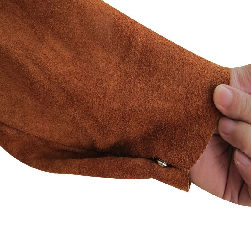 友盟AP-3080咖啡色牛二層皮阻燃焊工服圖片4