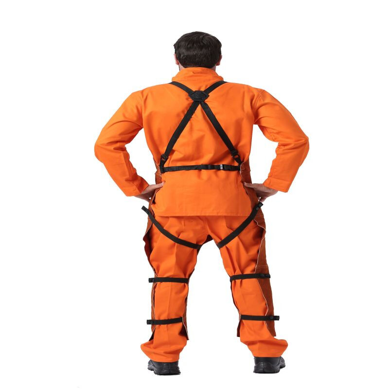 友盟AP-7236咖啡色單前幅連胸焊工服褲子圖片2