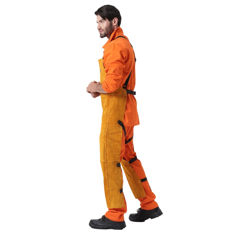 友盟AP-2236耐磨隔熱防火牛二層皮焊工服圖片2