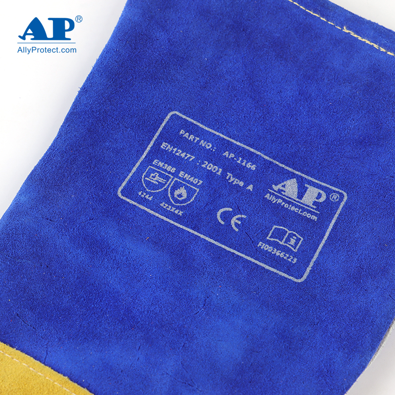 友盟AP-1166彩藍色牛二層皮電焊手套圖片4 友盟AP-1166彩藍色牛二層皮電焊手套圖片4