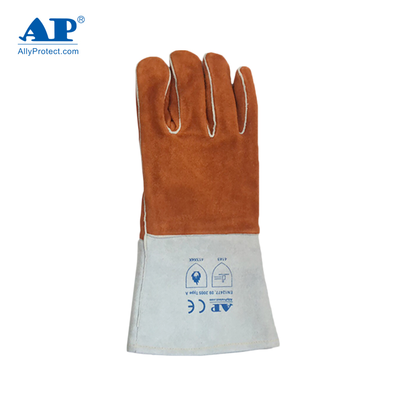 友盟AP-2900咖啡色耐高溫電焊手套圖片2