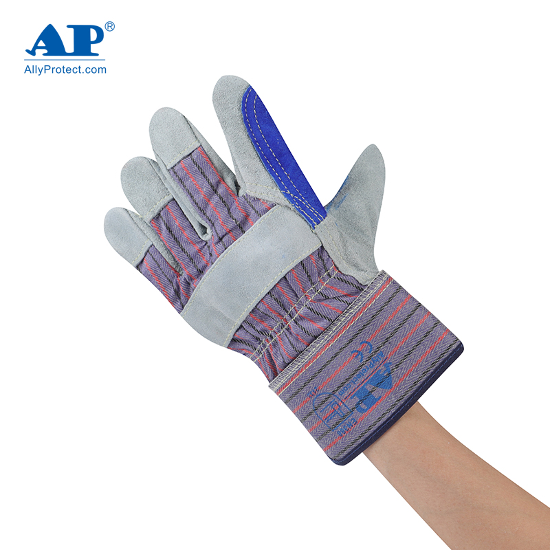 友盟AP-1525耐磨牛二層皮勞保手套圖片2