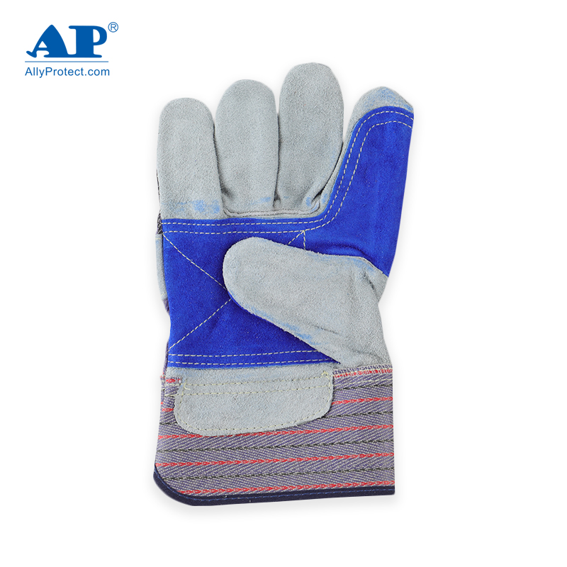 友盟AP-1525耐磨牛二層皮勞保手套圖片1
