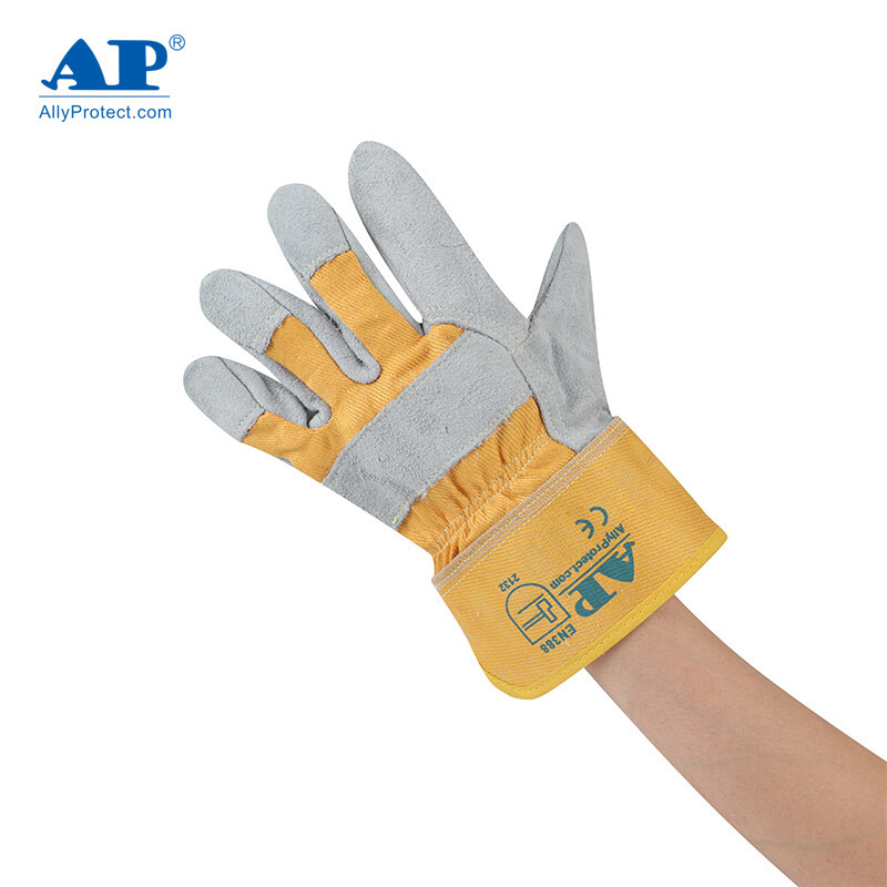 友盟AP-2209牛二層皮勞保手套圖片3