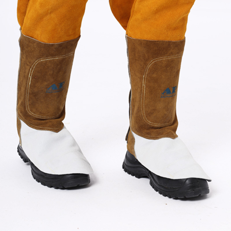 友盟AP-9401金棕色搭配原色全皮長筒腳蓋圖片1