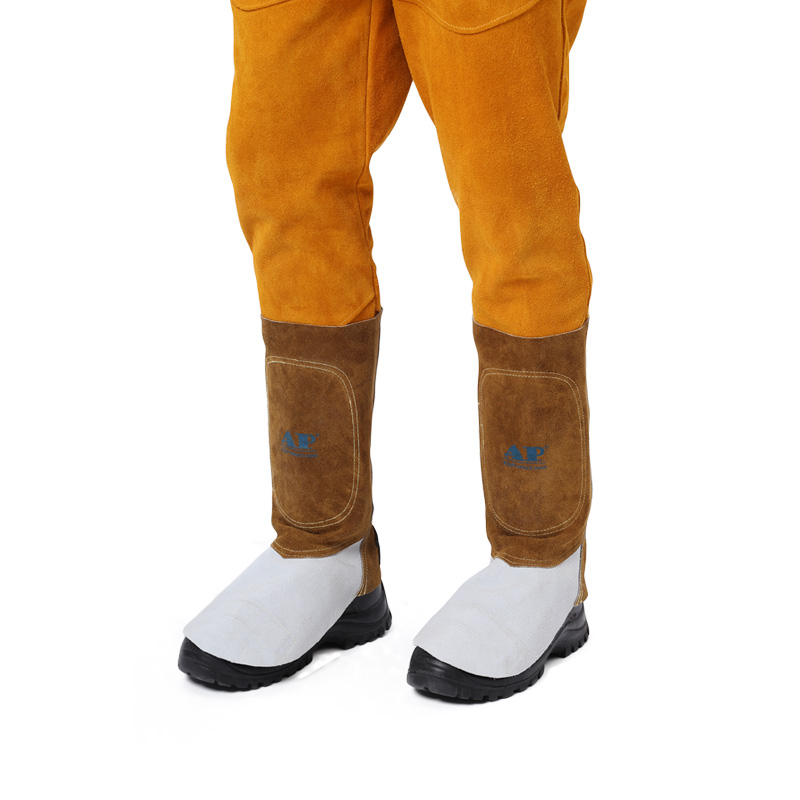 友盟AP-9401金棕色搭配原色全皮長筒腳蓋圖片2