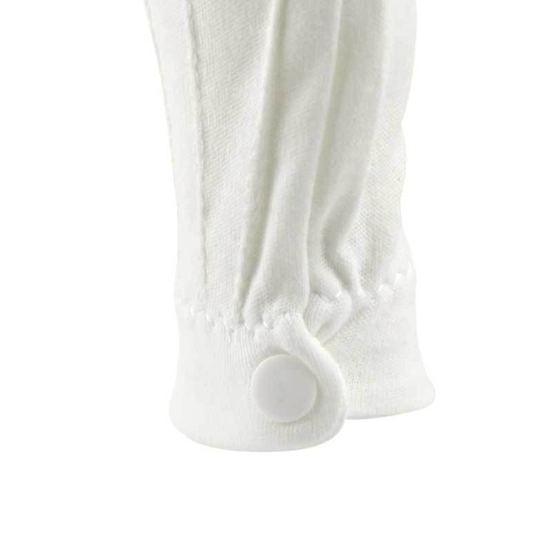 漢盾HD-GP5508純棉背三筋帶扣白色禮儀勞保手套圖片3