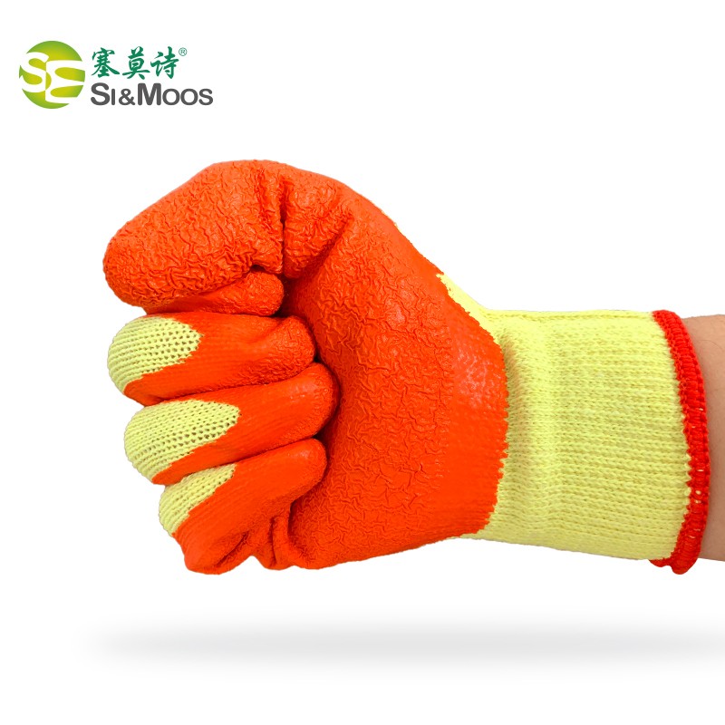 塞莫詩CG907GY黃紗桔耐磨勞保手套圖片2