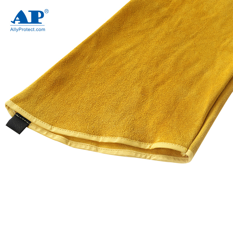 友盟AP-003金黃色牛二層皮套袖圖片2