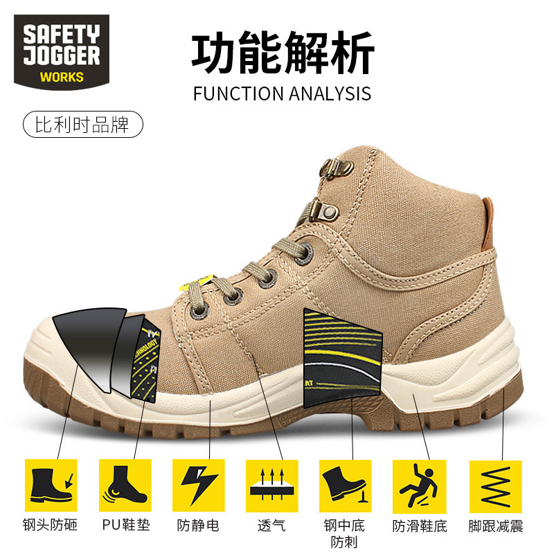 Safety Jogger鞍琸宜200169卡其色防砸防刺穿絕緣鞋圖片4