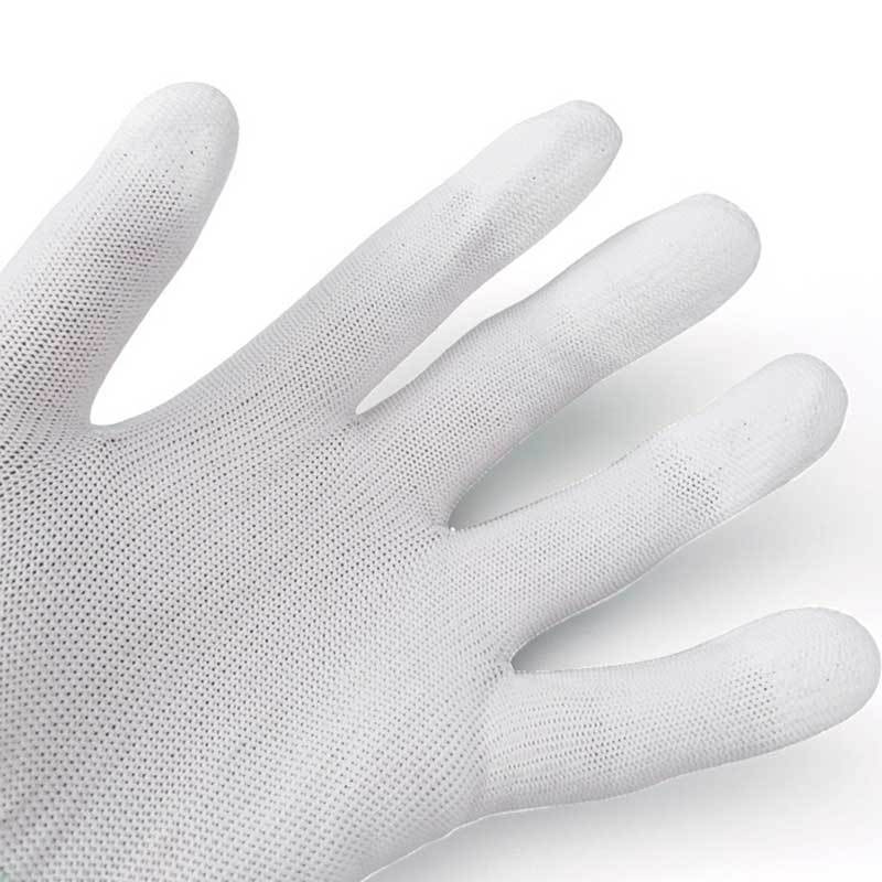 漢盾HD-GP5014 PU涂指滌綸勞保手套圖片1