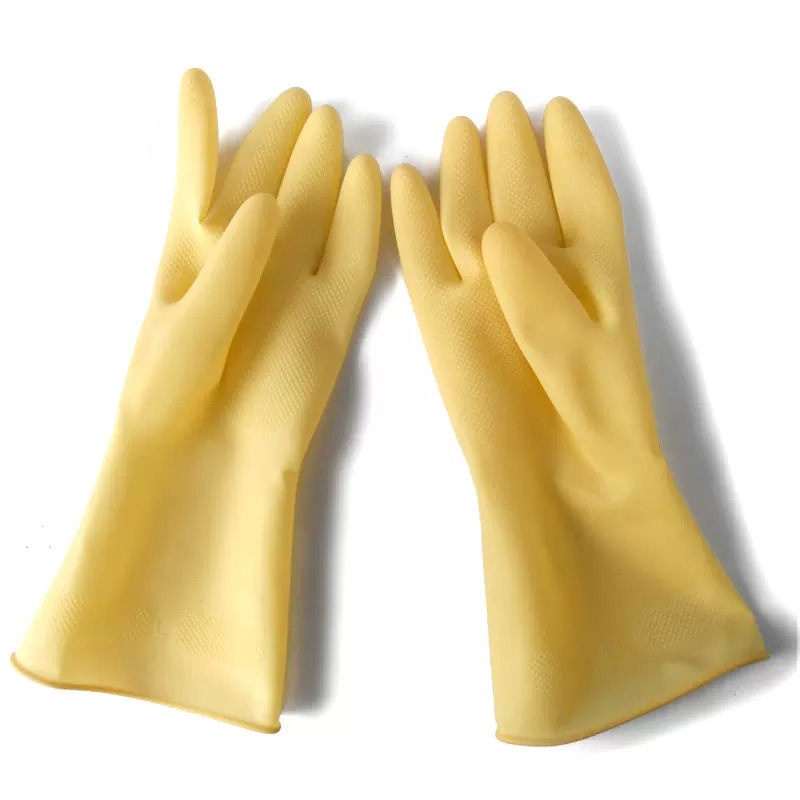 威蝶耐酸堿加厚牛筋橡膠手套圖片1