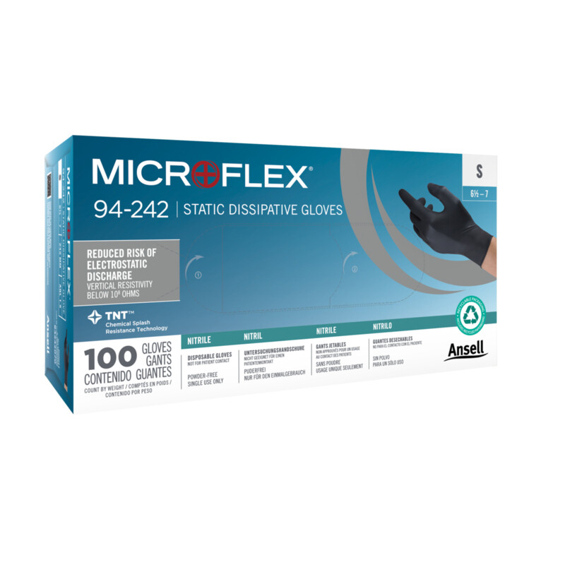 Ansell安思爾MICROFLEX 94-242靜電耗散丁腈手套圖片1 Ansell安思爾MICROFLEX 94-242靜電耗散丁腈手套圖片1