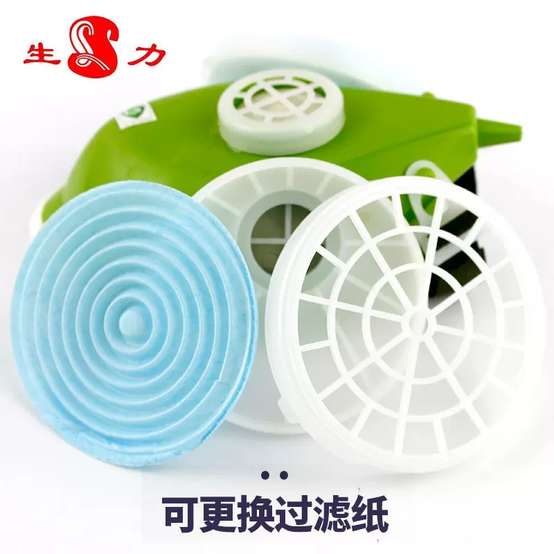 生力301-XK半面罩雙濾盒防塵面具圖片3