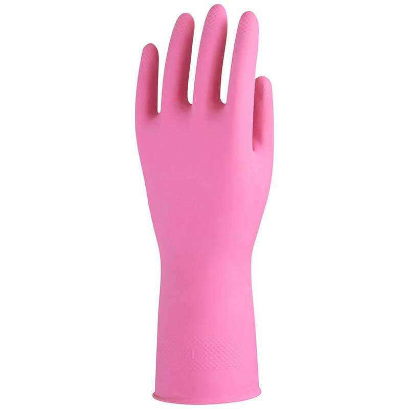 雪蓮10142家用天然乳膠絨里直邊袖口魚鱗紋手套圖片2