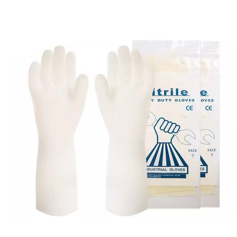 雪蓮21131丁腈絨里直邊袖口鉆石紋防護手套圖片1