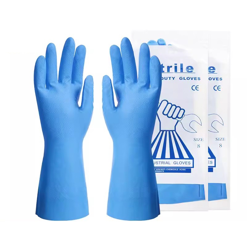 雪蓮21131丁腈絨里直邊袖口鉆石紋防護手套圖片2