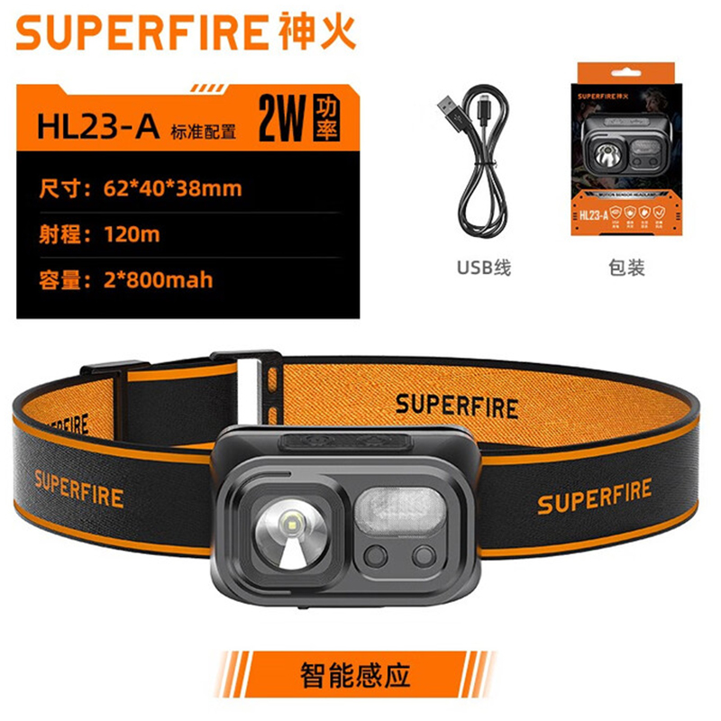 神火HL23-A揮手感應多功能智能頭燈圖片1