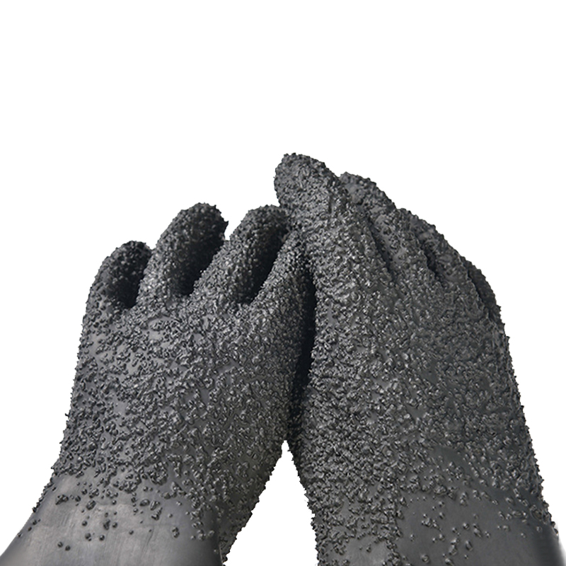定和DH6018加長(zhǎng)加厚橡膠噴砂手套65cm圖片3