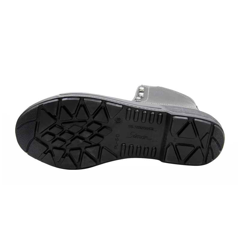 希滿YS-733黑色高幫壓花牛皮舒適耐磨防砸安全鞋圖片3