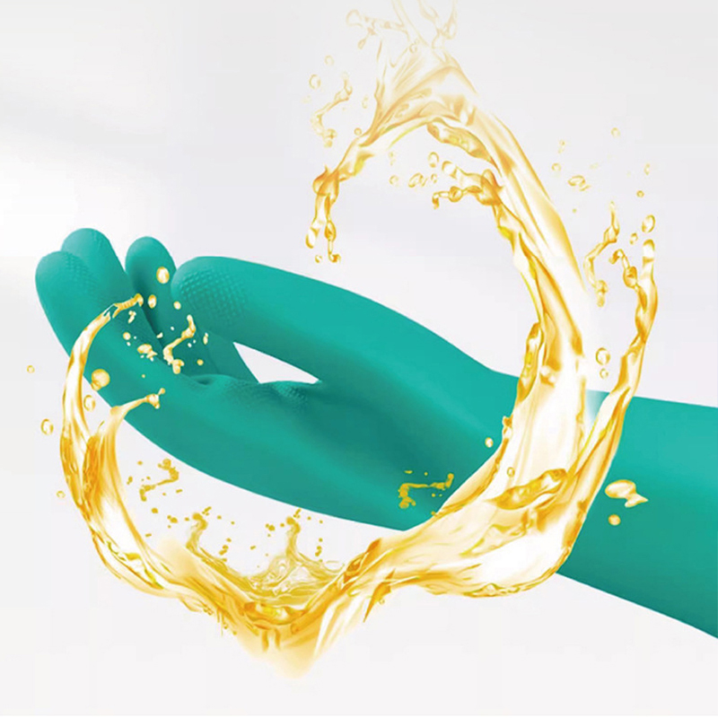 定和DH6025綠色丁腈橡膠防化手套圖片2