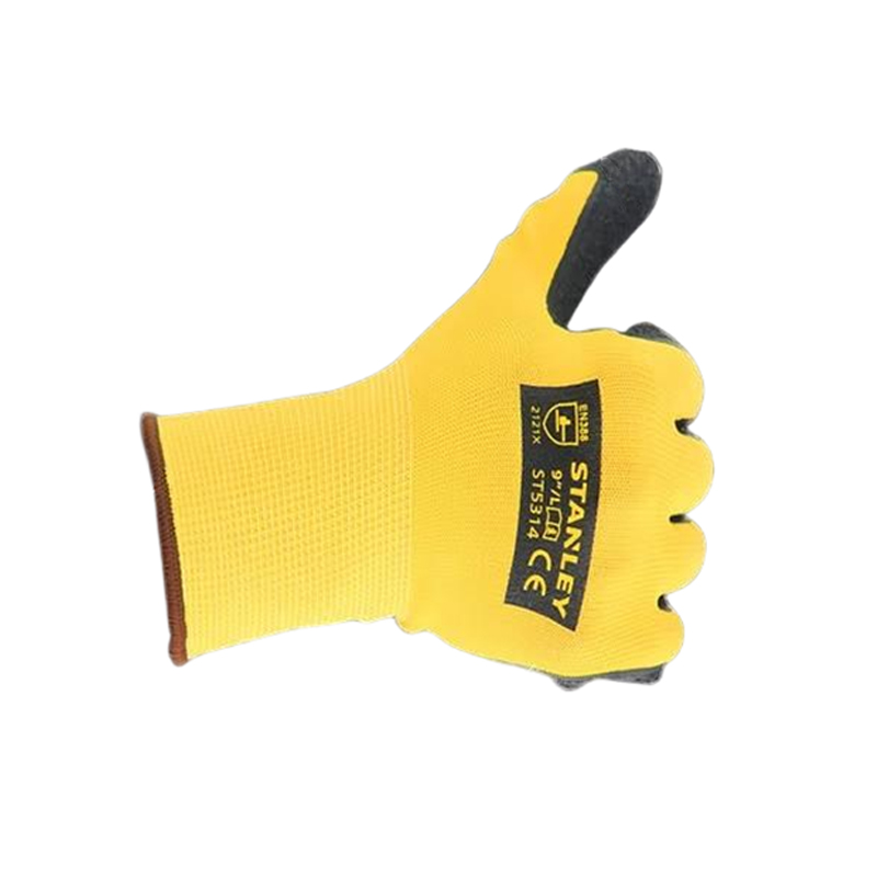 STANLEY史丹利ST5314黃色乳膠浸掌耐磨防滑勞保手套圖片1