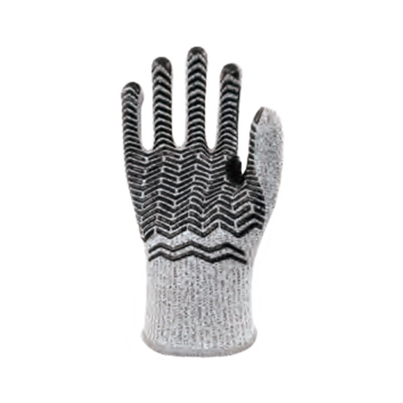 思衛爾6300麻灰色13針硅膠條涂掌HPPE玻璃纖維防割手套圖片1