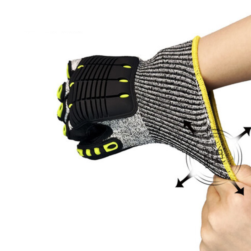 STANLEY史丹利ST5920丁腈浸掌TPR橡膠手背機械防護耐沖擊防震手套圖片2