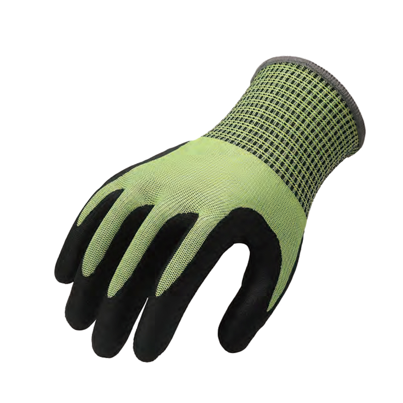 思衛爾3326黑色13針A9級丁腈涂掌可觸屏HPPE防割手套圖片1