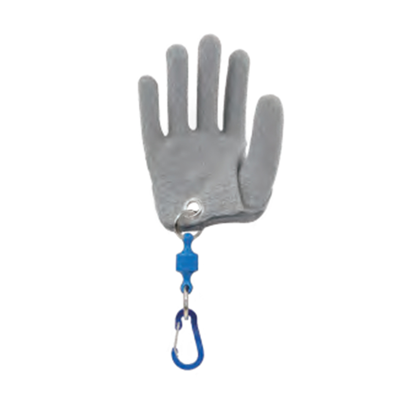 思衛爾F360麻灰色半掌型13針乳膠涂層HPPE防水防扎釣魚手套圖片1