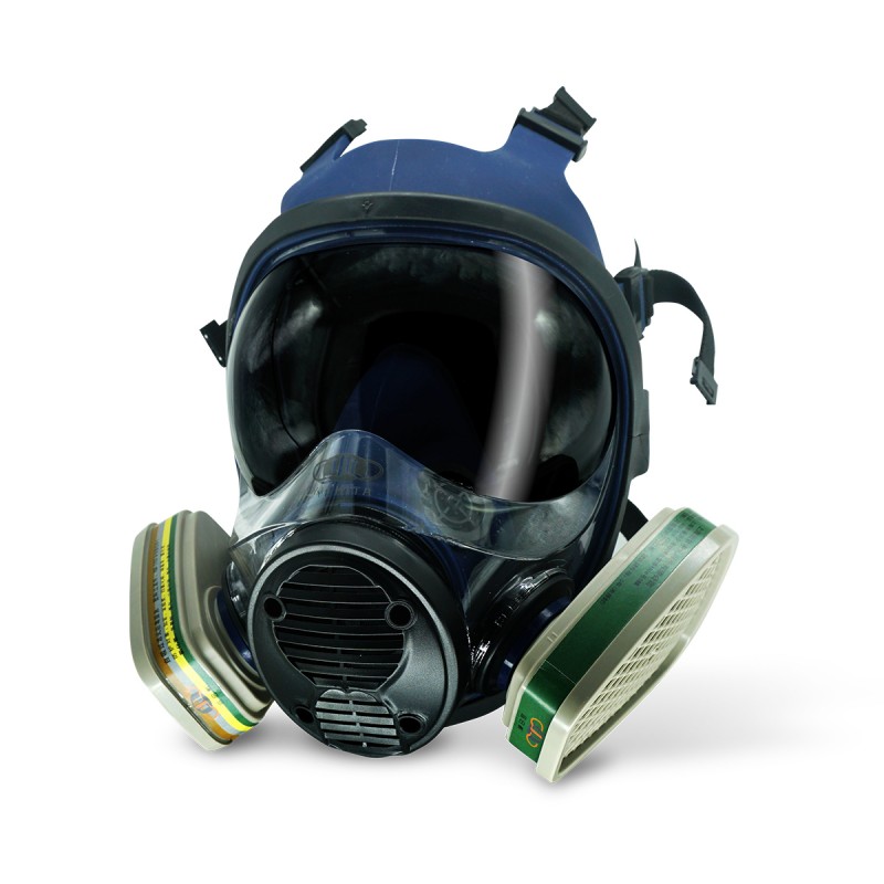 YICHITA宜啟戴YQD1808硅膠雙濾盒全面罩防毒面具圖片2