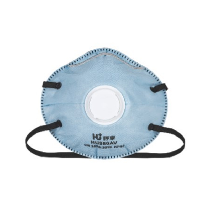 呼享HU980AV KP95防酸性異味活性炭杯型帶閥防塵口罩