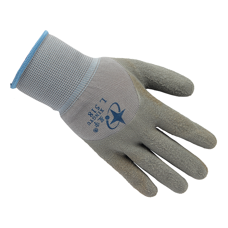 星宇L518滌綸乳膠皺紋半掛勞保手套